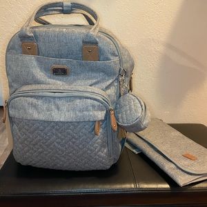 Dikaslon Diaper Bag Backpack Grey